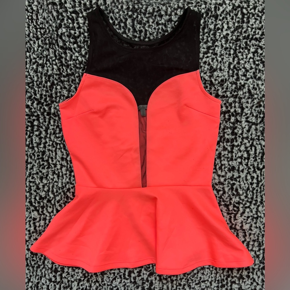 Hot Pink peplum top